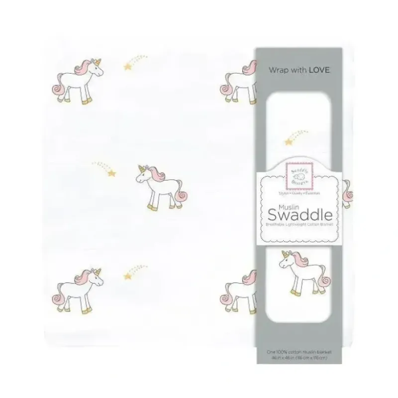 Swaddle Designs - Muslin Swaddle Blanket, Unicorn - cutbabycare.com | baby boutique & care hub* Best