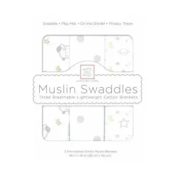 Swaddle Designs - Muslin Swaddle Blankets, Little Lambs Goodnight (Set Of 3) - cutbabycare.com | baby boutique & care hub* Discount