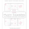Swaddle Designs - 3Pk Muslin Swaddle Blankets, Butterflies & Posies - cutbabycare.com | baby boutique & care hub* Best Sale