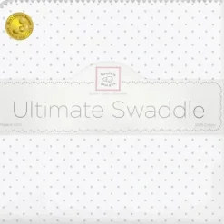 Swaddle Designs - Ultimate Swaddle Blanket, Polka Dots, Sterling - cutbabycare.com | baby boutique & care hub* New