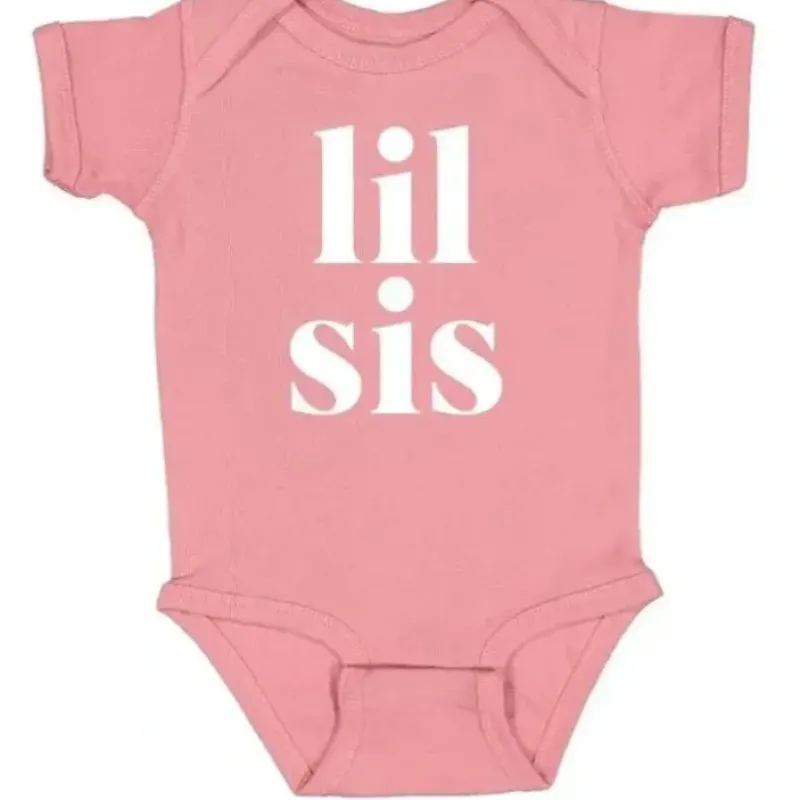 Sweet Wink - Baby Girl Lil Sis Short Sleeve Bodysuit - cutbabycare.com | baby boutique & care hub* Cheap