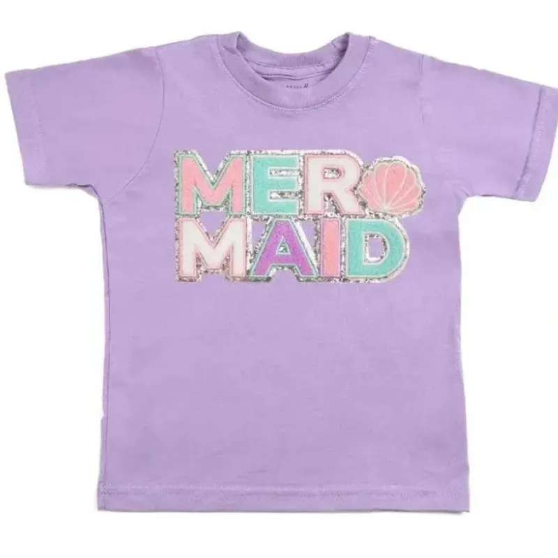 Sweet Wink - Kids Mermaid Patch Short Sleeve T-Shirt - cutbabycare.com | baby boutique & care hub* Online