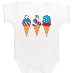 Sweet Wink - Patriotic Ice Cream Short Sleeve Bodysuit, 4Th Of July - cutbabycare.com | baby boutique & care hub* New