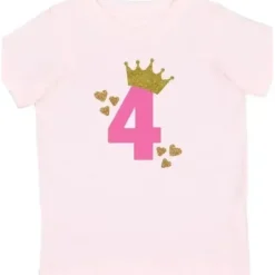 Sweet Wink - 4Th Birthday Girl Princess Short Sleeve Shirt - cutbabycare.com | baby boutique & care hub* Best Sale