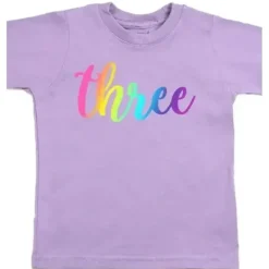 Sweet Wink - Three Bright Rainbow Short Sleeve Shirt Birthday Tee, 3T - cutbabycare.com | baby boutique & care hub* Sale