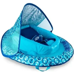 SwimWays - Infant Baby Spring Float, Blue Anchor | Baby Pool Float with Canopy - cutbabycare.com | baby boutique & care hub* Shop