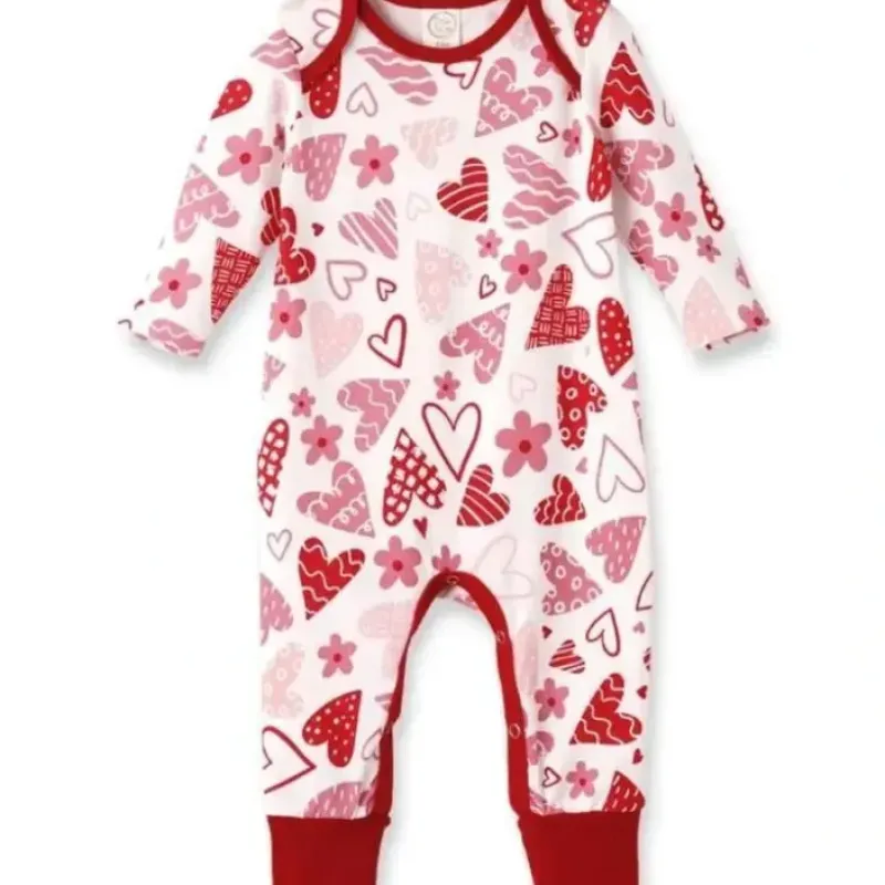 Tesa Babe - Baby Girl's Valentine Hearts Bamboo Romper - cutbabycare.com | baby boutique & care hub* Fashion