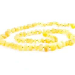 Shop All|The Amber Monkey - Baroque Baltic Amber 21-22 inch Necklace, Raw Lemon - cutbabycare.com | baby boutique & care hub