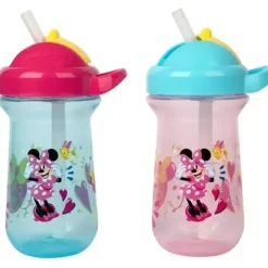 The First Years - Disney Minnie Flip Top Straw Cup, 2pk - Blue/Pink - cutbabycare.com | baby boutique & care hub* Outlet