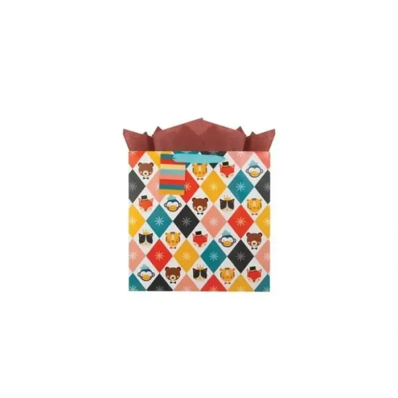 The Gift Wrap Company - Animal Faces Square Bag - cutbabycare.com | baby boutique & care hub* Flash Sale