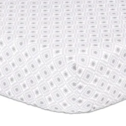 The Peanut Shell Diamond Geometric Fitted Crib Sheet, Grey - cutbabycare.com | baby boutique & care hub* New