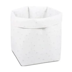 The Peanut Shell Stars Large Storage Bin, White, Large - cutbabycare.com | baby boutique & care hub* New