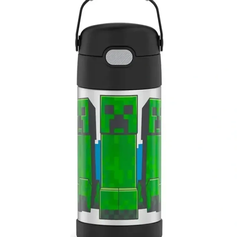 THERMOS - Vacuum Insulated Stainless Steel 12oz Straw Bottle, Minecraft - cutbabycare.com | baby boutique & care hub* Clearance