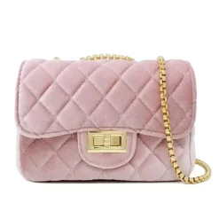 Tiny Treats - Classic Large Suede Handbag, Light Pink - cutbabycare.com | baby boutique & care hub* Discount