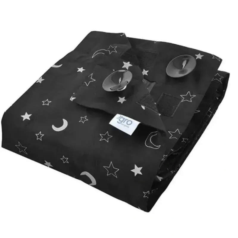 Tomme Tippee GroAnywhere Portable Travel Baby Blackout Blind, Star And Moon, Black - cutbabycare.com | baby boutique & care hub* Best