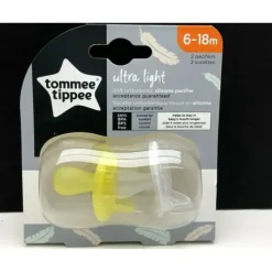 Tommee Tippee - Ultra Light Silicone Soother, 6/18 M, Yellow/White - cutbabycare.com | baby boutique & care hub* Store