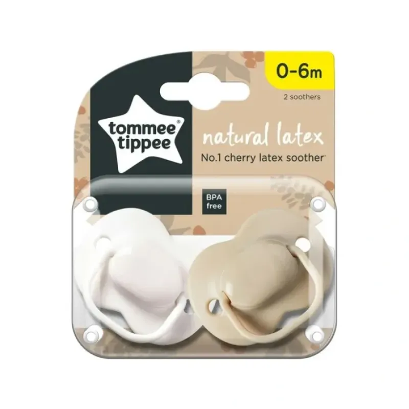 Tommee Tippee Cherry Latex Soother, 0-6 months, pack of 2 soothers with 100% natural latex baglet - cutbabycare.com | baby boutique & care hub* Cheap