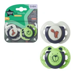 Tommee Tippee Fun Soother, 0-6 months, 2 pack, BPA free, Reusable steriliser pod - cutbabycare.com | baby boutique & care hub* Best Sale