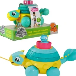 Toomies Jurassic World Stack & Pull Ankylosaurus - cutbabycare.com | baby boutique & care hub* Shop