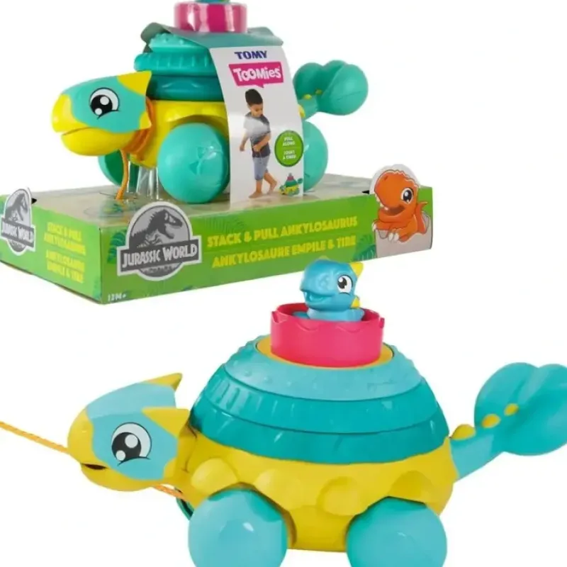 Toomies Jurassic World Stack & Pull Ankylosaurus - cutbabycare.com | baby boutique & care hub* Shop
