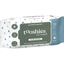 Tooshies Biodegradable Baby Wipes Pure Water 70 Pack - cutbabycare.com | baby boutique & care hub* Fashion
