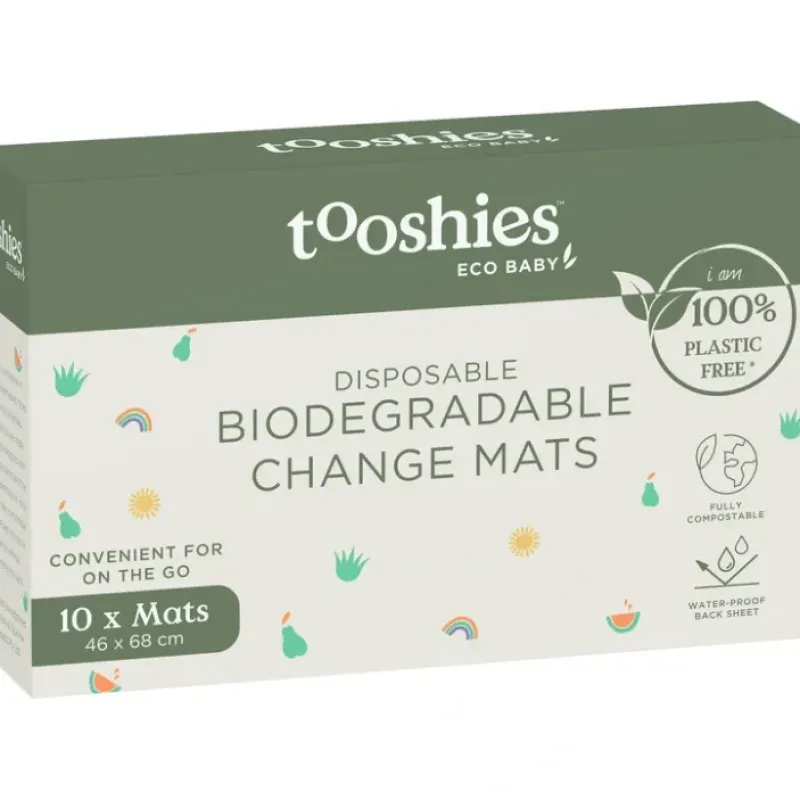 Tooshies Biodegradable Change Mats 10 Pack - cutbabycare.com | baby boutique & care hub* Discount