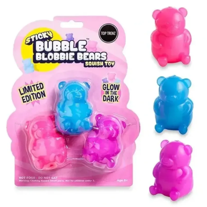 Top Trenz - Gummy Bear Sticky Bubble Blobbies Glow In The Dark - cutbabycare.com | baby boutique & care hub* Discount