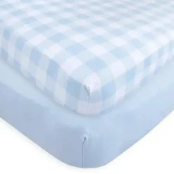 Touched by Nature - 2Pk Blue Baby Organic Cotton Crib Sheet - cutbabycare.com | baby boutique & care hub* Store