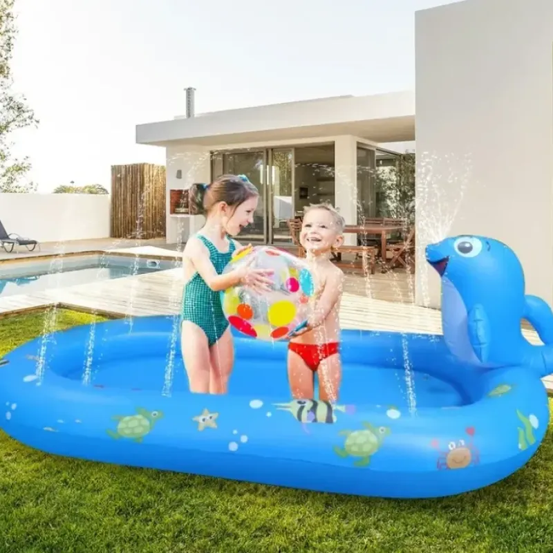 Traderight Group Inflatable Pool Water Splash Spray Mat Kids Children Sprinkler Play Pad Outdoor - cutbabycare.com | baby boutique & care hub* Best