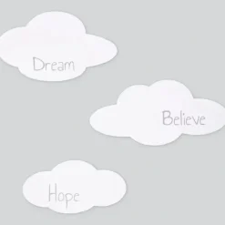 Trend Lab - Clouds 3 Pack Wood Décor, White - cutbabycare.com | baby boutique & care hub* Cheap
