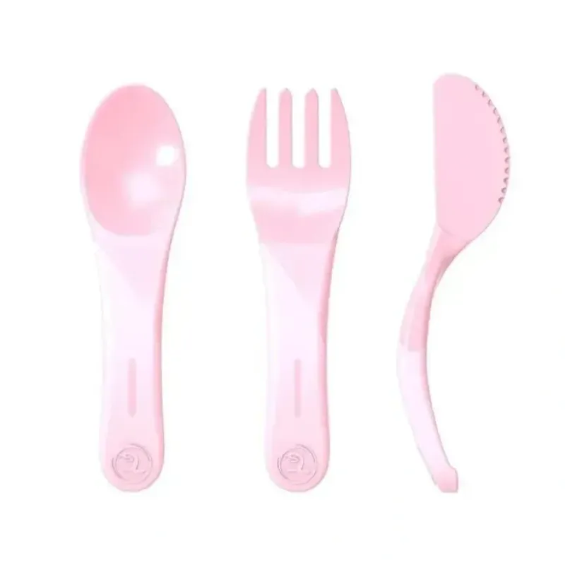 Twistshake - Learn Cutlery 6+ M, Pastel Pink - cutbabycare.com | baby boutique & care hub* Fashion