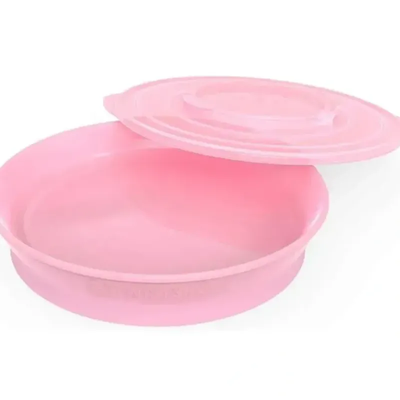 Twistshake - Plate 6+ M, Pastel Pink - cutbabycare.com | baby boutique & care hub* Hot