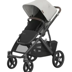 Uppababy - Vista V3 Stroller, Savannah (Pearl Gray Jacquard/Carbon Frame/Chestnut Leather) - cutbabycare.com | baby boutique & care hub* Shop