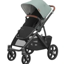 Uppababy - Vista V3 Stroller, Kenzi (Mystic Aqua/Carbon Frame/Saddle Leather) - cutbabycare.com | baby boutique & care hub* Discount