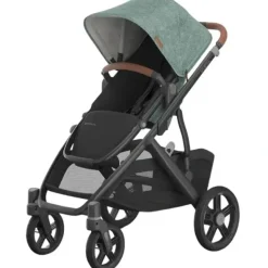 Uppababy - Vista V3 Stroller, Gwen (Green Mélange/Carbon Frame/Saddle Leather) - cutbabycare.com | baby boutique & care hub* Online