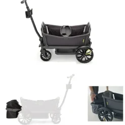 Veer Comfortable Cruiser Stroller Wagon With Veer Foldable Rear Storage Basket Black - cutbabycare.com | baby boutique & care hub* Flash Sale