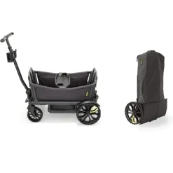 Veer Robotically Welded Aluminium Frame Cruiser Stroller Pram With Travel Bag Black - cutbabycare.com | baby boutique & care hub* Outlet