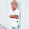 V-NECK TEE - WHITE - cutbabycare.com | baby boutique & care hub* Clearance