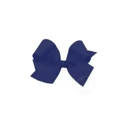 Wee King Classic Grosgrain Hair Bow (Knot Wrap), Navy - cutbabycare.com | baby boutique & care hub* Outlet