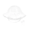 Wee ones - Girls Reversible Ruffle Brim Eyelet Sun Hat, White - cutbabycare.com | baby boutique & care hub* Outlet