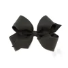 Wee Ones - Medium Organza and Grosgrain Overlay Hair Bow, Black - cutbabycare.com | baby boutique & care hub* Best Sale
