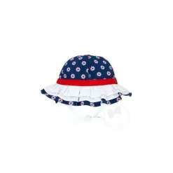 Wee Ones Girls Daisy Print Ruffle Sun Hat - cutbabycare.com | baby boutique & care hub* Cheap