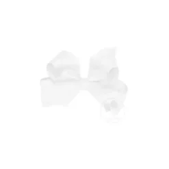 Wee Ones Mini Classic Grosgrain Hair Bow, Size 3.25 X 2 (7/8 Ribbon), White - cutbabycare.com | baby boutique & care hub* Best