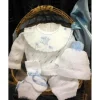 Will' Beth - 4Pc Knit Baby Set, White/Blue - cutbabycare.com | baby boutique & care hub* Fashion