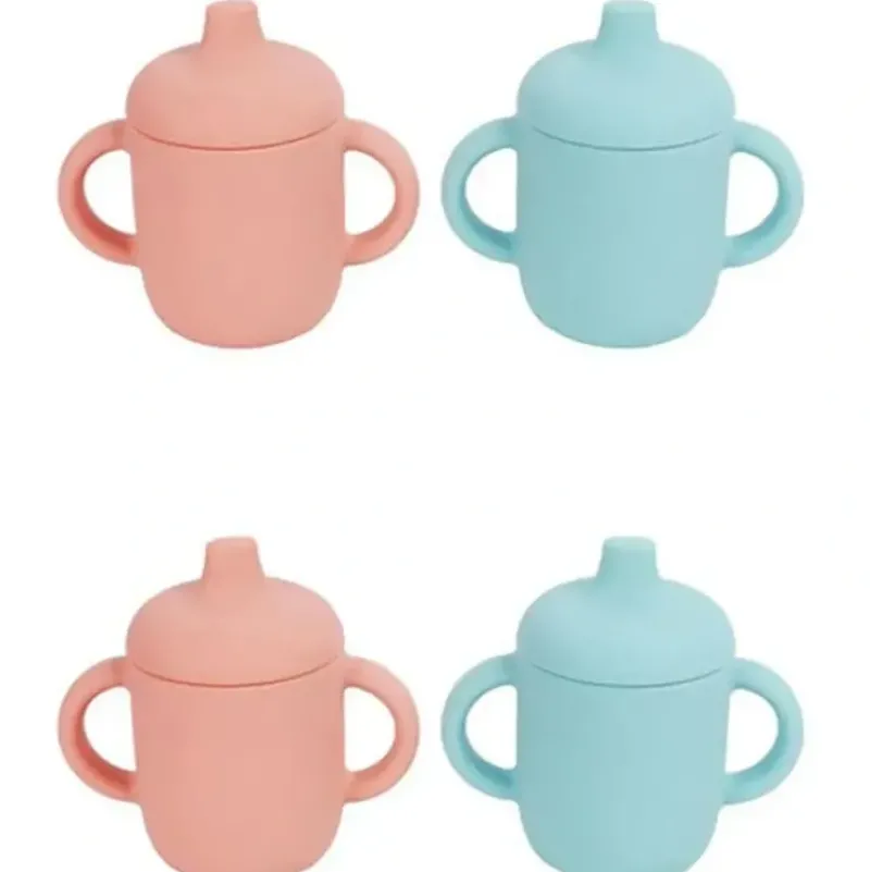 Shop All|4x Cuddle Bug Baby/Toddler Silicone Sippy Cup 160ml w/ Anti Slip Dots Pink/Blue - cutbabycare.com | baby boutique & care hub