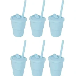 Health Safety|6x Cuddle Bug Baby/Toddler Silicone Training Drinking Straw Cup 300ml Pink/Blue - cutbabycare.com | baby boutique & care hub