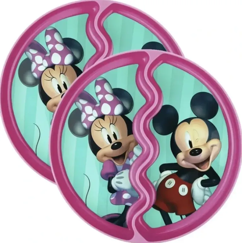Shop All|2x Disney Junior Minnie Mouse Children's/Toddler Suction Dinner Plate 12m+ Pink - cutbabycare.com | baby boutique & care hub