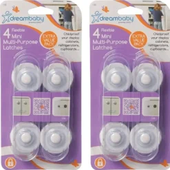 Shop All|8x dreambaby 12cm Baby Safety Mini Multi-Purpose Latches Cabinets/Cupboards WHT - cutbabycare.com | baby boutique & care hub