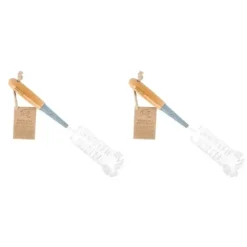 Shop All|2x Eco Basics 33cm Replaceable Bottle Brush Cleaner Remover w/ Bamboo Handle - cutbabycare.com | baby boutique & care hub