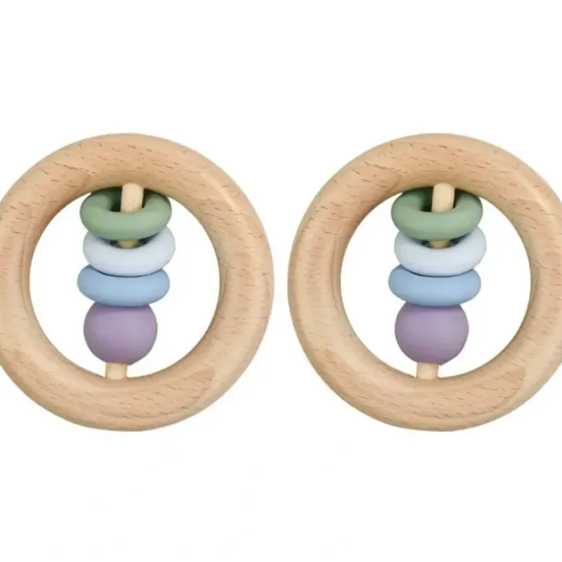 Shop All|2x Koala Dream Kids/Childrens Silicone And Wooden Mouth Teether Ring Green 4M+ - cutbabycare.com | baby boutique & care hub